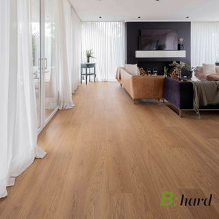 Piso B:Hard Style Roble instalado en living