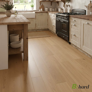 Piso B:Hard Natura Roble instalado en cocina
